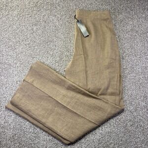 Talbots Linen Dress Pants Womens 8 Beige Classic Fit Lightweight Twill NWT